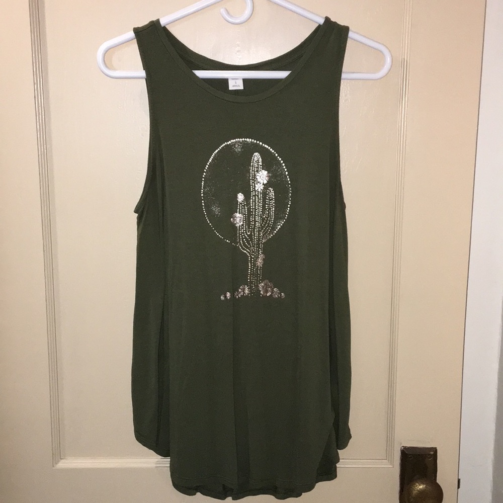 Olive green tank top